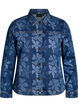 Denim jacket with floral pattern, Blue, Packshot image number 0