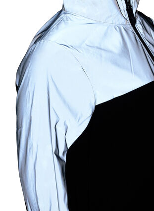 Sports cardigan with fleece and reflectors, Black, Packshot image number 3