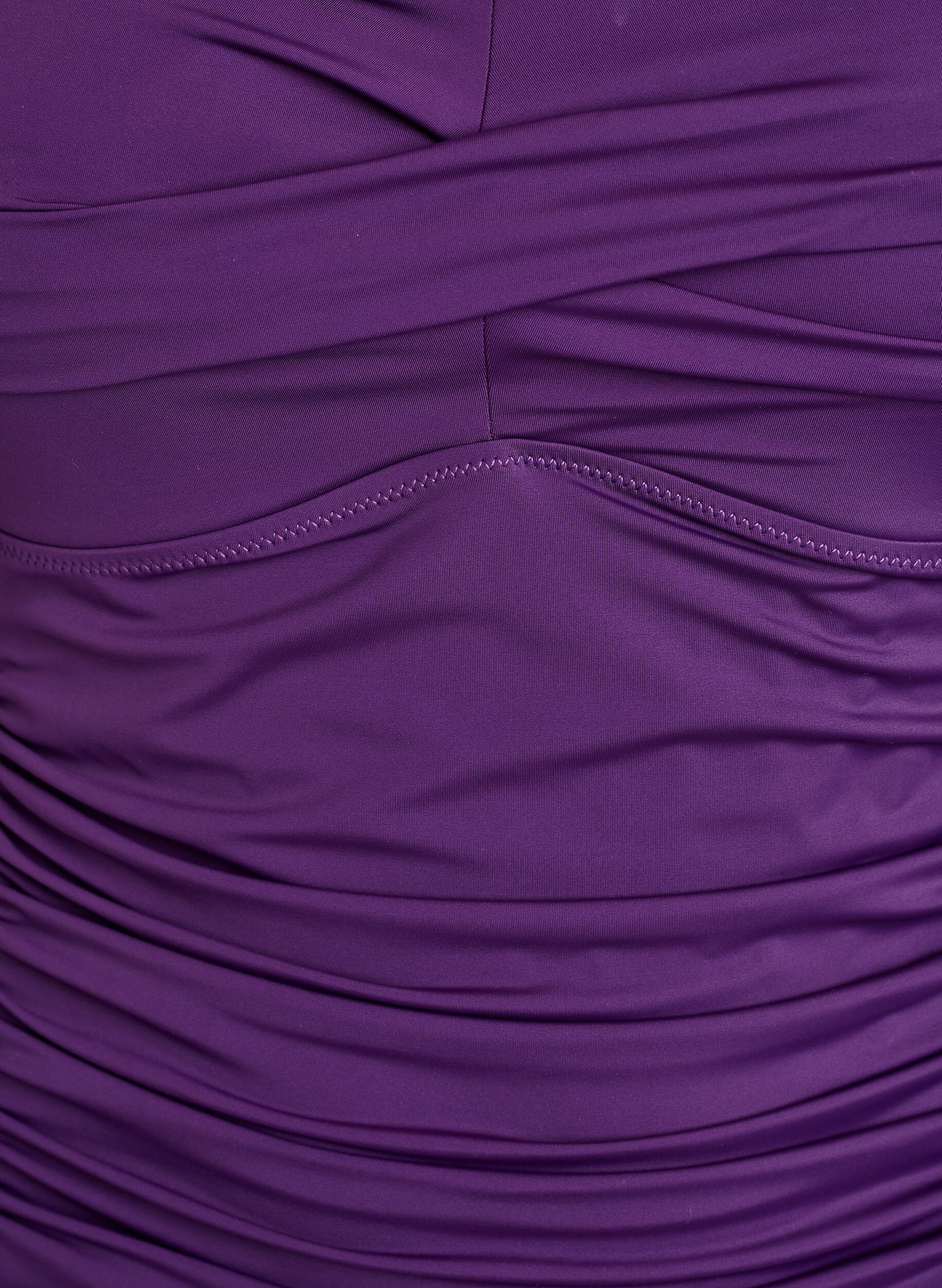 Zizzifashion Padded swimsuit with draping, Purple, Packshot image number 2