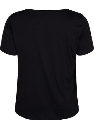 Training T-shirt with print, Black w. Cardio, Packshot image number 1