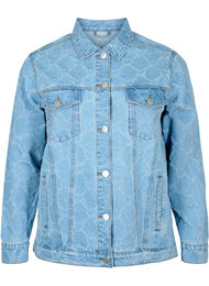 Denim jacket with destroy pattern, Blue denim, Packshot