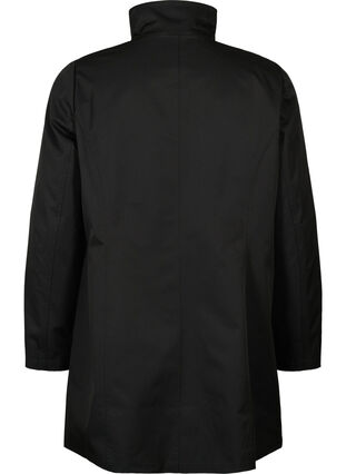 Jacket with pockets and high collar, Black, Packshot image number 1