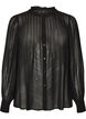 Viscose blouse with a ruffle collar, Black, Packshot image number 0