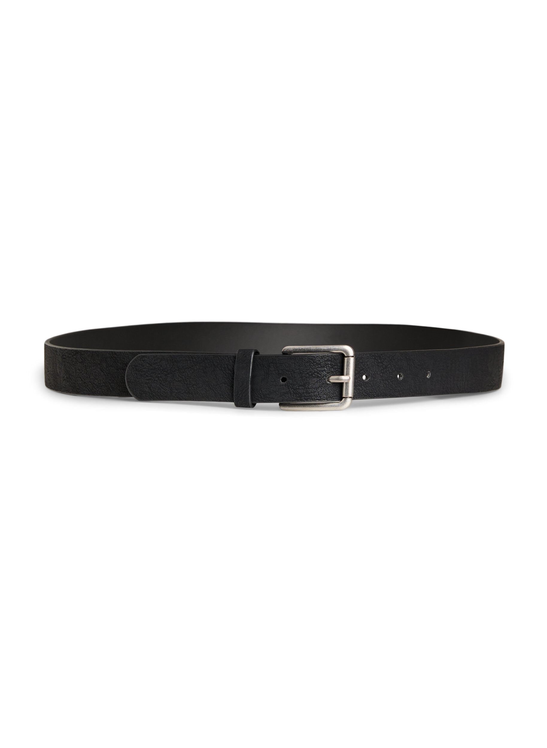 Belt in leather mix with classic buckle