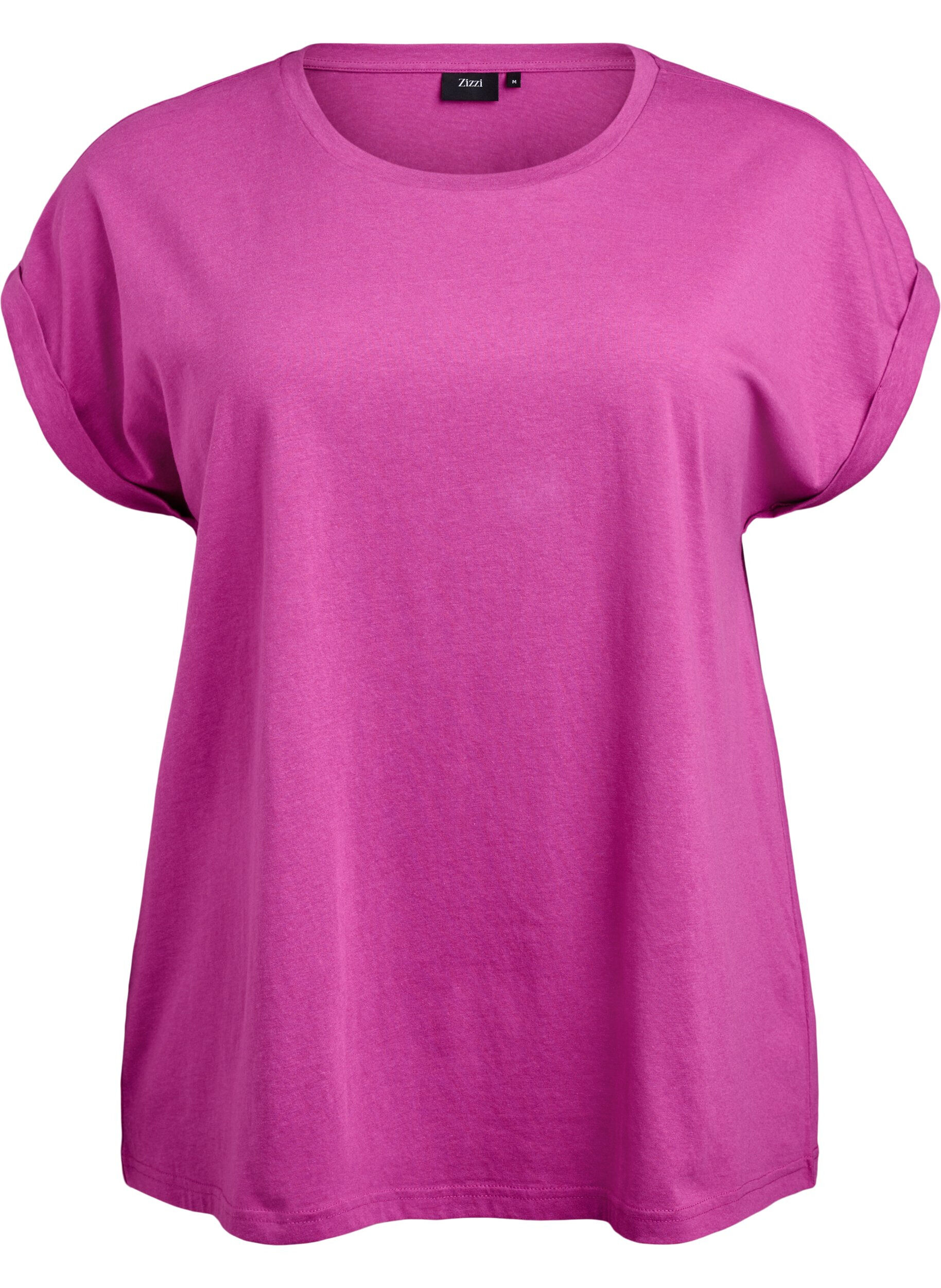 Zizzifashion Short sleeve cotton blend T-shirt, Purple, Packshot image number 0