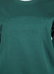 Sweatshirt with terry text, Green, Packshot image number 2