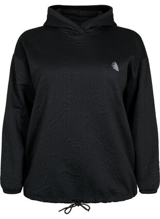 Sporty hooded sweatshirt, Black, Packshot image number 0
