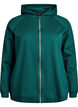 Hoodie with zipper and back print, Green, Packshot image number 0