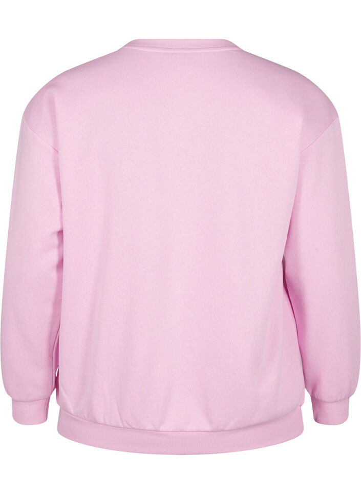 Sweatshirt with front motif, Pink, Packshot image number 1