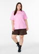 Sporty t-shirt in organic cotton, Pink, Model image number 1