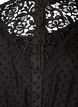 Chiffon dress with guipure lace and empire line, Black, Packshot image number 2