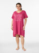 Organic cotton nightdress with V-neck, Red, Model image number 0