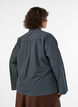 Cotton shirt with a checked pattern and concealed button fastening, Blue, Model image number 2