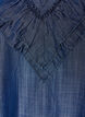 Short denim-look dress with ruffles, Blue, Packshot image number 2