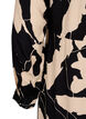 Long-sleeved midi dress in viscose with print, Black AOP, Packshot image number 3
