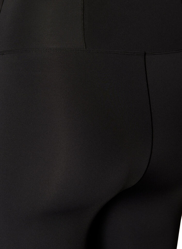 Training tights with a high waist and pocket in the waistband, Black, Packshot image number 3