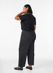 Wide-leg trousers in a light textured fabric, Black, Model image number 2