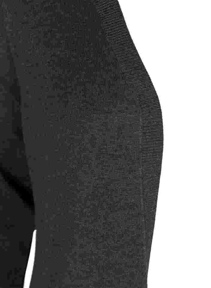 Long knitted cardigan in a viscose blend, Dark Grey Melange, Packshot image number 2