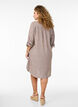 Long shirt in linen and viscose, Brown, Model image number 2