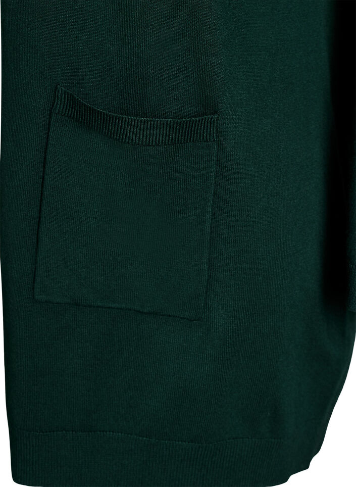 Long knitted cardigan in a viscose blend, Green, Packshot image number 2