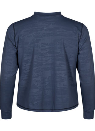 Training blouse with zipper, Mood Indigo, Packshot image number 1