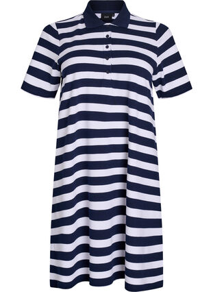 Short A-line polo dress - Blue - Sz. 40-64 - Zizzifashion Short A-line polo dress - Blue - Sz. 40-64 - Zizzifashion