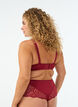 Full coverage bra with lace and double straps, Black, Model image number 2