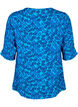 Viscose blouse with buttons, Blue Small Flower, Packshot image number 1
