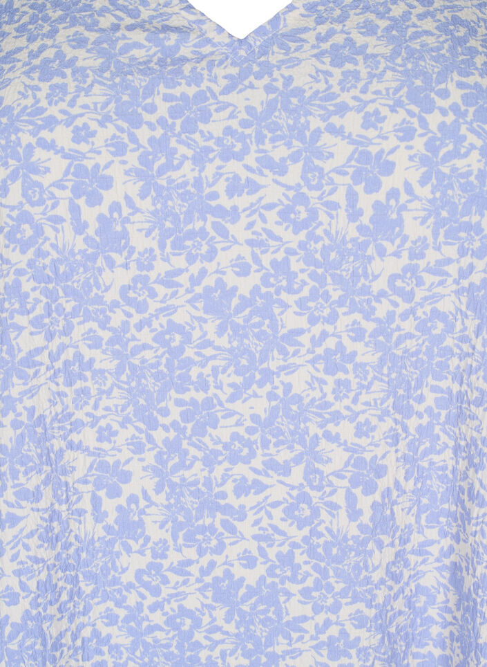 FLASH - Short-sleeved dress with a V-neck, Blue, Packshot image number 2