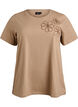 T-shirt with decorative details, Beige, Packshot image number 0