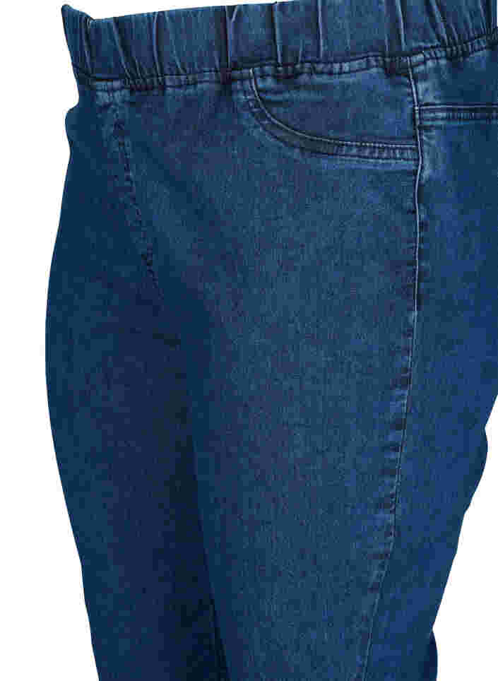 Cotton blend jeggings with back pockets, Dark blue, Packshot image number 2
