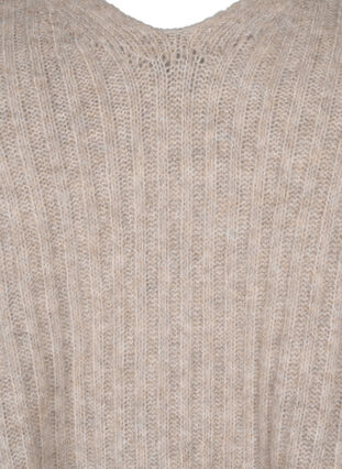 Knit sweater with slit, Simply Taupe Mel., Packshot image number 2