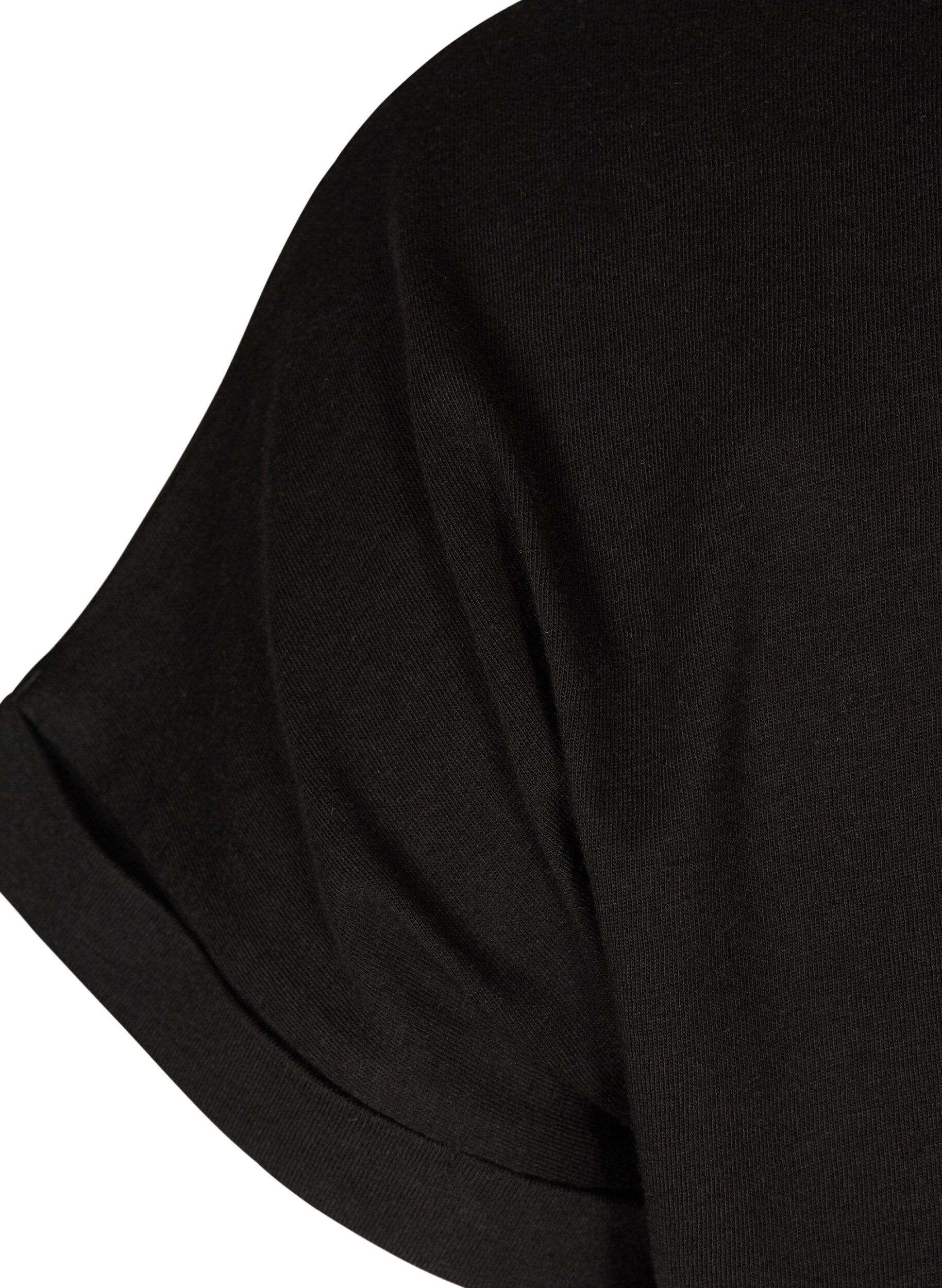 Zizzifashion Cotton mix t-shirt, Black, Packshot image number 3