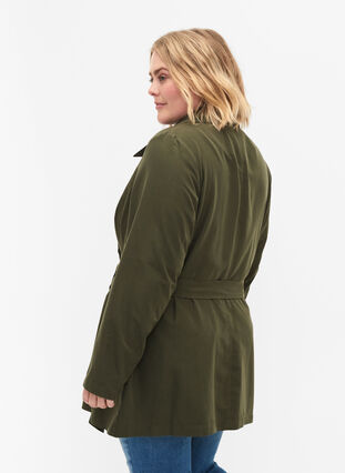 Trench coat with belt and pockets, Grape Leaf, Model image number 1