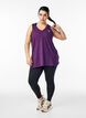 Workout top with v-neck, Purple, Model image number 1