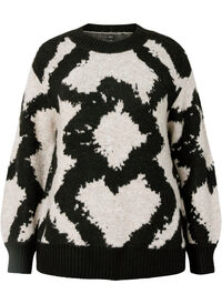 Patterned knitted blouse