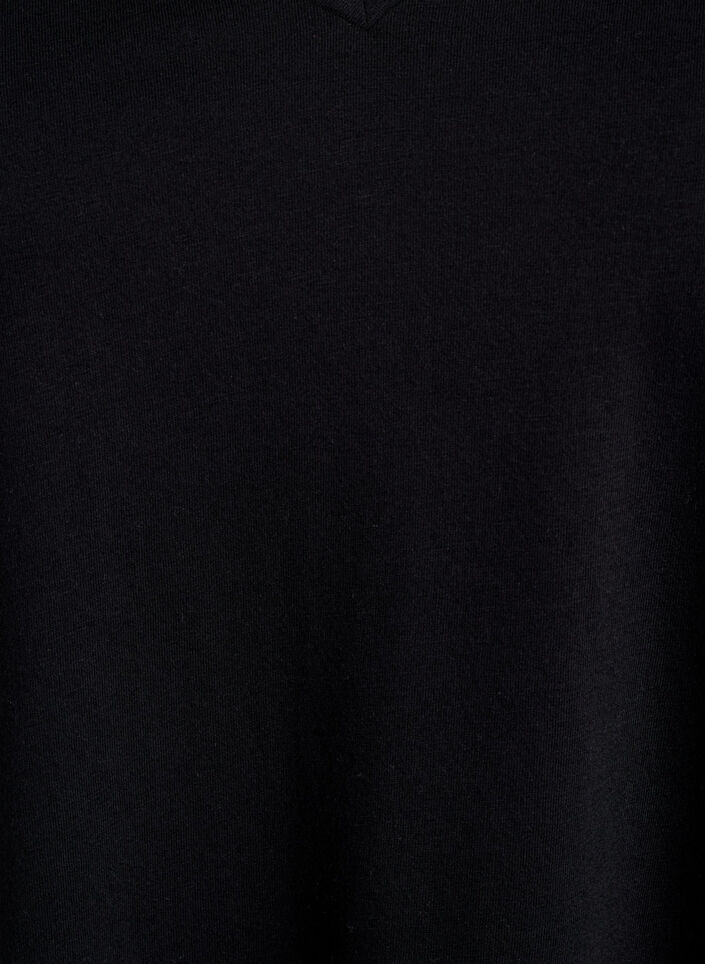 FLASH - 2-pack t-shirts with v-neck, Black/Black, Packshot image number 2