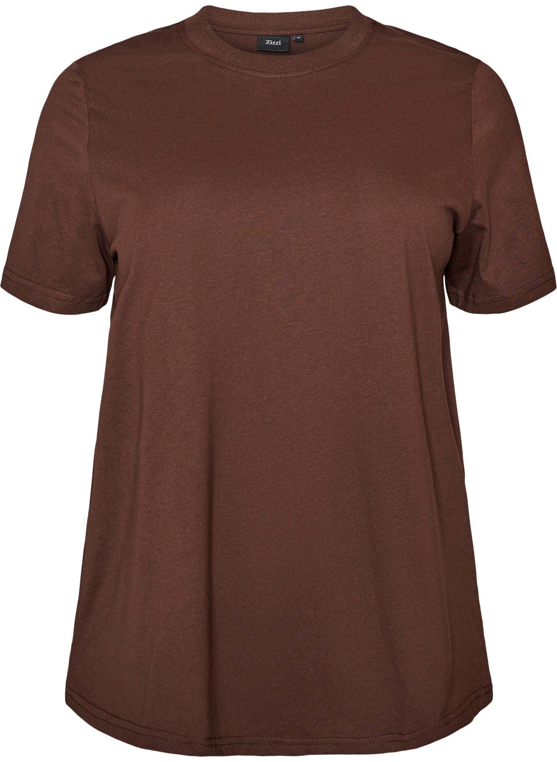 Basic cotton T-shirt with round neck
