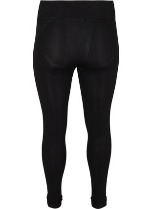 Seamless 7/8-length gym legging, Black, Packshot image number 1