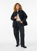 Quilted jacket with collar and pockets, Black, Model image number 1