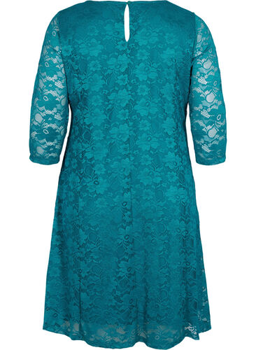 Lace dress with 3/4 sleeves, Quetzal Green, Packshot image number 1