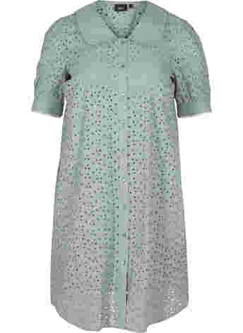 Cotton dress with broderie anglaise