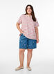 Striped polo shirt with short sleeves, Pink, Model image number 1