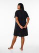 Short-sleeved nightgown in organic cotton, Black, Model image number 2