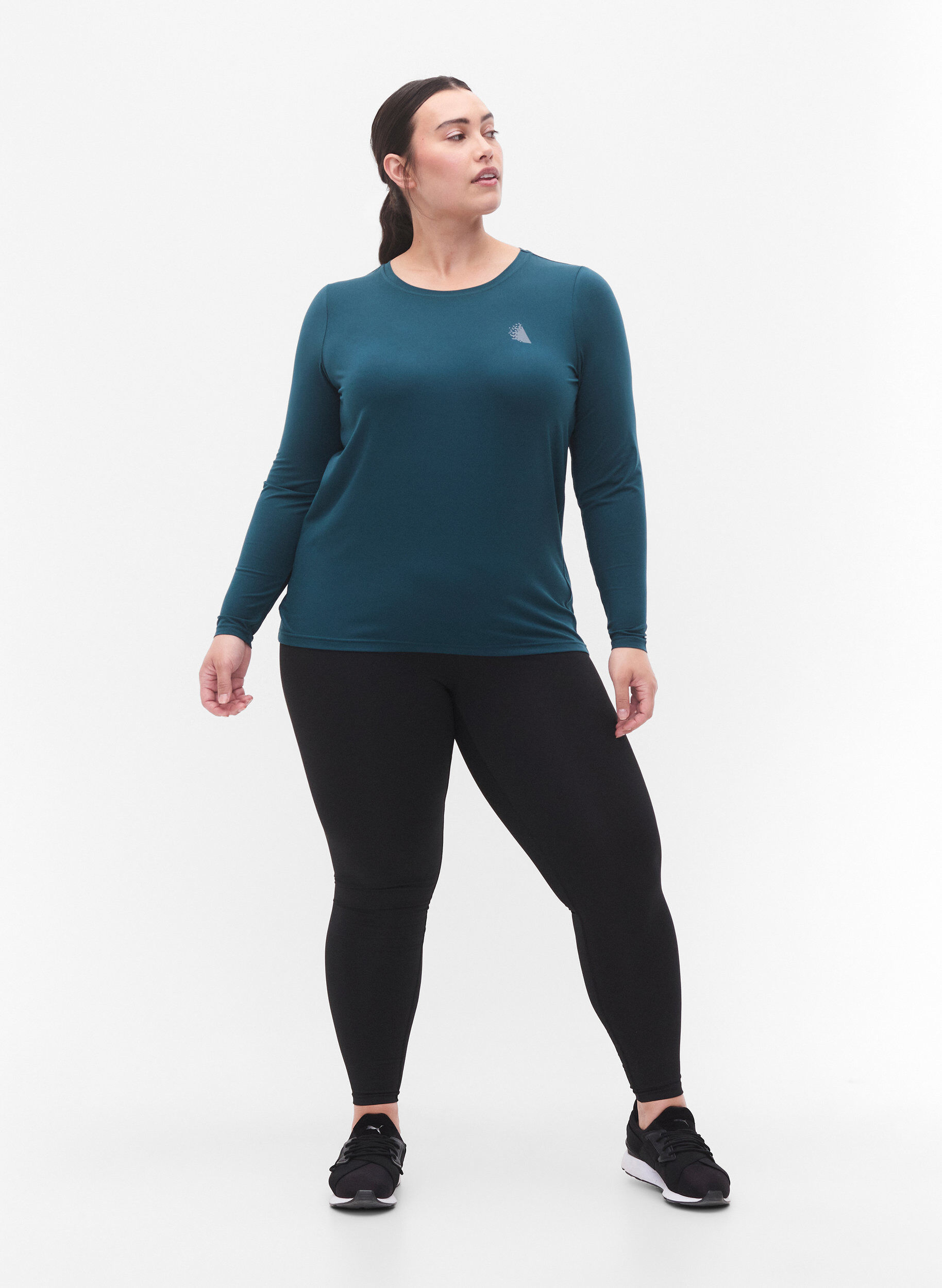 Zizzifashion Long-sleeved training shirt, Deep Teal, Model image number 2