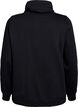Sweatshirt with high collar and pockets, Black, Packshot image number 1