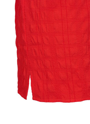 Textured tunic with 3/4 sleeves, Fiery Red, Packshot image number 3