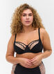 Patterned underwire bra, Black, Model image number 0