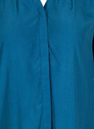 Viscose tunic with pearls, Moroccan Blue, Packshot image number 2