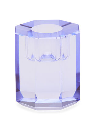 Crystal candle holder, Blue, Packshot image number 0